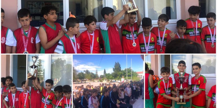 İlkokullar arası futbol birinciliğinde Güzelyurt Özgürlük İlkokulu KKTC şampiyonu oldu