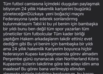 Serkan Şimşek hakemliği bıraktı