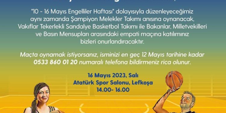 Tekerlekli sandalye “Şampiyon Melekler” basketbol buluşması