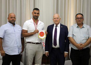 Töre, Boksör İbrahim Mercan’ı kabul etti