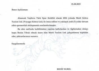 Alsancak Yeşilova-Merit ortaklığı sona erdi