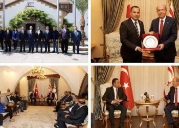 Cumhurbaşkanı Ersin Tatar, Kıbrıs Türk Spor Yazarları Derneği’ni kabul etti