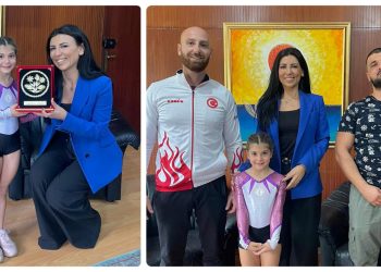 Özdenefe, Artistik Cimnastik Minik Kızlar Kulüplerarası Türkiye Şampiyonası’nda birincilik elde eden Jimnastik Sporcusu Nida Toko’yu kabul etti
