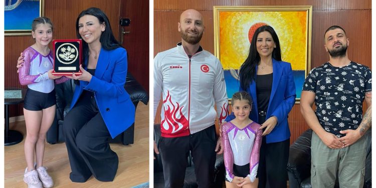 Özdenefe, Artistik Cimnastik Minik Kızlar Kulüplerarası Türkiye Şampiyonası’nda birincilik elde eden Jimnastik Sporcusu Nida Toko’yu kabul etti