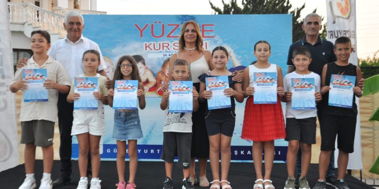 Güzelyurt Belediyesi yüzme kursları tamamlandı