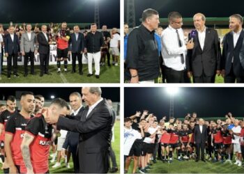Cumhurbaşkanı Tatar, 37. Kıbrıs Türk Spor Yazarları Derneği Kupa maçını izledi