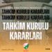 TAHKİM KURULU KARARLARI