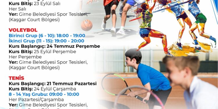 Girne Belediyesi’nden ücretsiz yaz spor kursları…