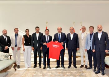 Cumhurbaşkanı Tatar Türkiye Cimnastik Federasyonu heyetini kabul etti